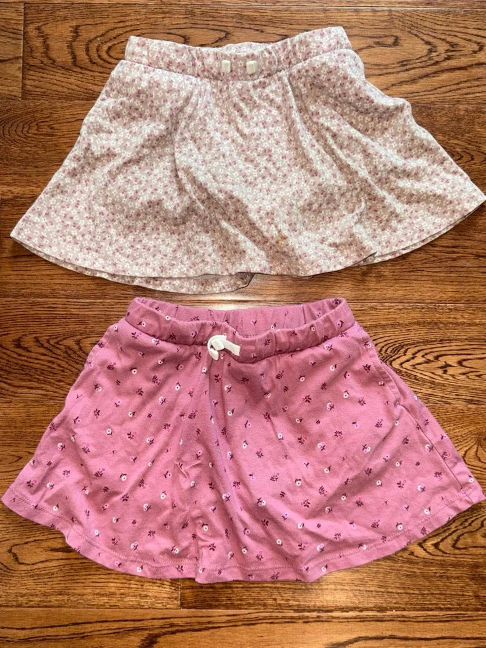 Cat & Jack Pink and Light Pink Floral Girls' Skirts - 2 Pack